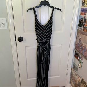 Harper Heritage Black Stripped Jumpsuit Size XS